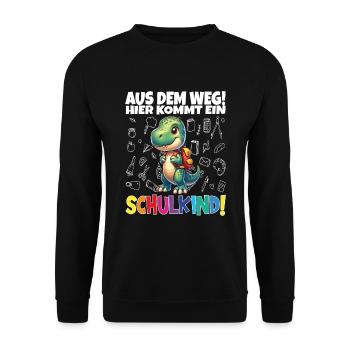 School Child 2024 School Enrollment Back to School - Unisex Sweatshirt - black - Front - Alina (178cm) & Michal (187cm)