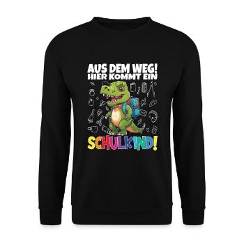 School Child 2024 School Enrollment Back to School - Unisex Sweatshirt - black - Front - Alina (178cm) & Michal (187cm)