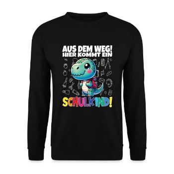School Child 2024 School Enrollment Back to School - Unisex Sweatshirt - black - Front - Alina (178cm) & Michal (187cm)