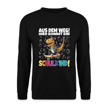School Child 2024 School Enrollment Back to School - Unisex Sweatshirt - black - Front - Alina (178cm) & Michal (187cm)
