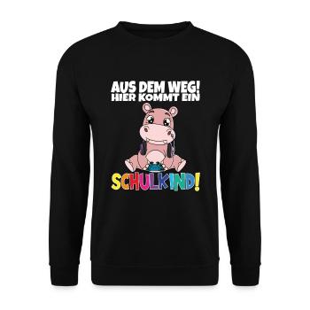 School Child 2024 School Enrollment Back to School - Unisex Sweatshirt - black - Front - Alina (178cm) & Michal (187cm)