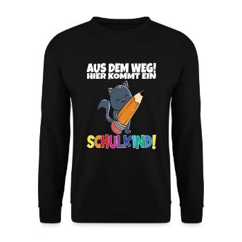 School Child 2024 School Enrollment Back to School - Unisex Sweatshirt - black - Front - Alina (178cm) & Michal (187cm)