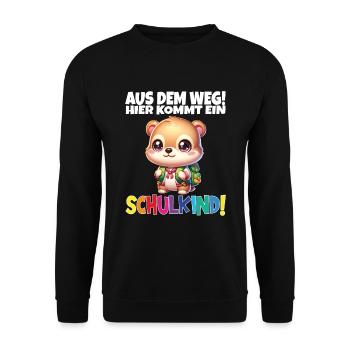 School Child 2024 School Enrollment Back to School - Unisex Sweatshirt - black - Front - Alina (178cm) & Michal (187cm)