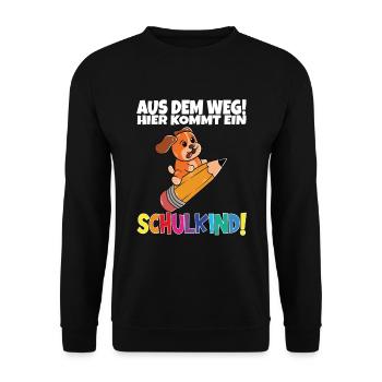 School Child 2024 School Enrollment Back to School - Unisex Sweatshirt - black - Front - Alina (178cm) & Michal (187cm)