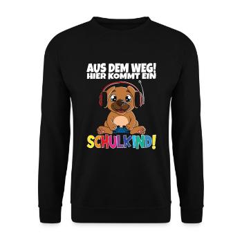 School Child 2024 School Enrollment Back to School - Unisex Sweatshirt - black - Front - Alina (178cm) & Michal (187cm)