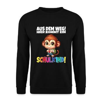 School Child 2024 School Enrollment Back to School - Unisex Sweatshirt - black - Front - Alina (178cm) & Michal (187cm)