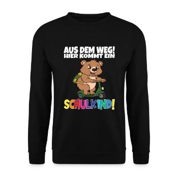 School Child 2024 School Enrollment Back to School - Unisex Sweatshirt - black - Front - Alina (178cm) & Michal (187cm)