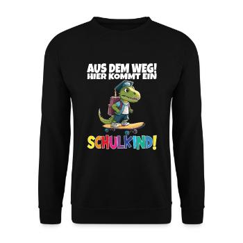 School Child 2024 School Enrollment Back to School - Unisex Sweatshirt - black - Front - Alina (178cm) & Michal (187cm)
