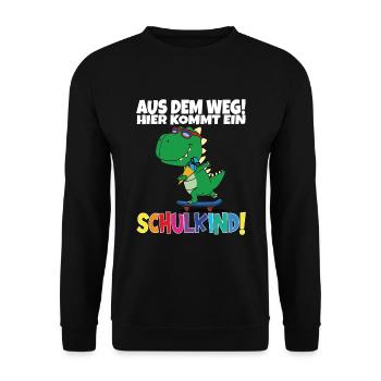 Écolier 2024 entrant à l'école - Sweat-shirt Unisexe - noir - Devant - Alina (178cm) & Michal (187cm)