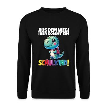 Écolier 2024 entrant à l'école - Sweat-shirt Unisexe - noir - Devant - Alina (178cm) & Michal (187cm)