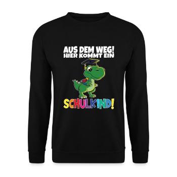 Écolier 2024 entrant à l'école - Sweat-shirt Unisexe - noir - Devant - Alina (178cm) & Michal (187cm)