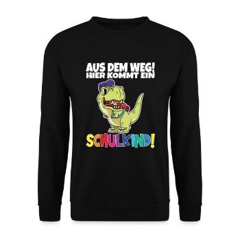 Écolier 2024 entrant à l'école - Sweat-shirt Unisexe - noir - Devant - Alina (178cm) & Michal (187cm)