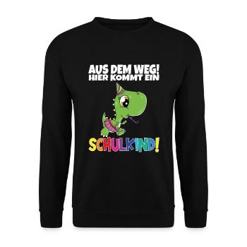 Écolier 2024 entrant à l'école - Sweat-shirt Unisexe - noir - Devant - Alina (178cm) & Michal (187cm)