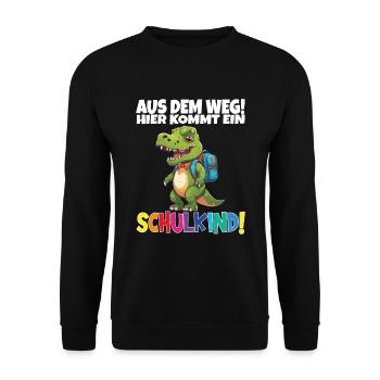 Écolier 2024 entrant à l'école - Sweat-shirt Unisexe - noir - Devant - Alina (178cm) & Michal (187cm)