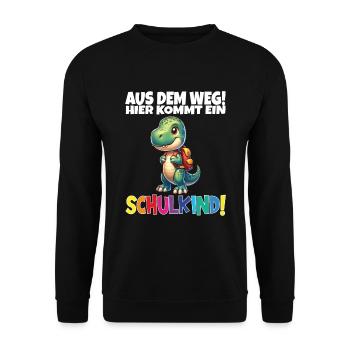 Écolier 2024 entrant à l'école - Sweat-shirt Unisexe - noir - Devant - Alina (178cm) & Michal (187cm)