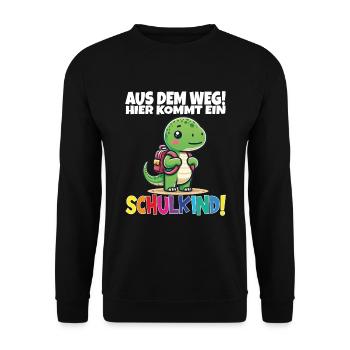 Écolier 2024 entrant à l'école - Sweat-shirt Unisexe - noir - Devant - Alina (178cm) & Michal (187cm)