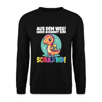 Écolier 2024 entrant à l'école - Sweat-shirt Unisexe - noir - Devant - Alina (178cm) & Michal (187cm)