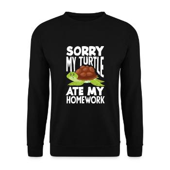 Tortue Tortue Mer Cadeau - Sweat-shirt Unisexe - noir - Devant - Alina (178cm) & Michal (187cm)