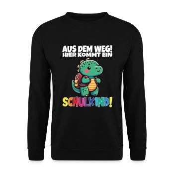Écolier 2024 entrant à l'école - Sweat-shirt Unisexe - noir - Devant - Alina (178cm) & Michal (187cm)