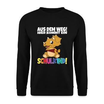 Écolier 2024 entrant à l'école - Sweat-shirt Unisexe - noir - Devant - Alina (178cm) & Michal (187cm)