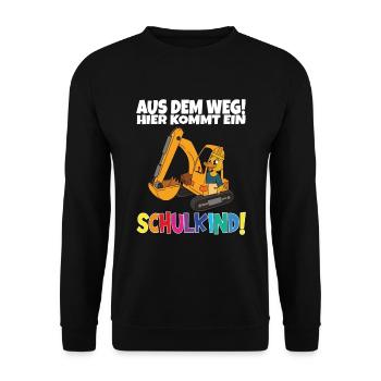 Écolier 2024 entrant à l'école - Sweat-shirt Unisexe - noir - Devant - Alina (178cm) & Michal (187cm)