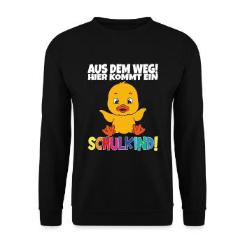 Écolier 2024 entrant à l'école - Sweat-shirt Unisexe - noir - Devant - Alina (178cm) & Michal (187cm)