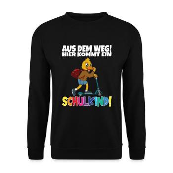 Écolier 2024 entrant à l'école - Sweat-shirt Unisexe - noir - Devant - Alina (178cm) & Michal (187cm)