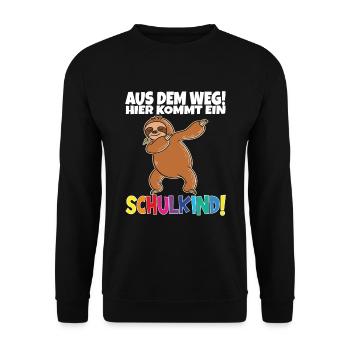 Écolier 2024 entrant à l'école - Sweat-shirt Unisexe - noir - Devant - Alina (178cm) & Michal (187cm)