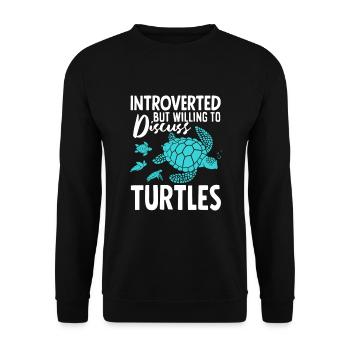 Tortue Tortue Mer Cadeau - Sweat-shirt Unisexe - noir - Devant - Alina (178cm) & Michal (187cm)
