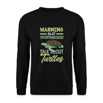 Tortue Tortue Mer Cadeau - Sweat-shirt Unisexe - noir - Devant - Alina (178cm) & Michal (187cm)