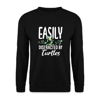 Tortue Tortue Mer Cadeau - Sweat-shirt Unisexe - noir - Devant - Alina (178cm) & Michal (187cm)