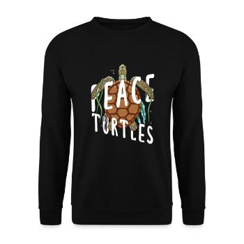 Tortue Tortue Mer Cadeau - Sweat-shirt Unisexe - noir - Devant - Alina (178cm) & Michal (187cm)