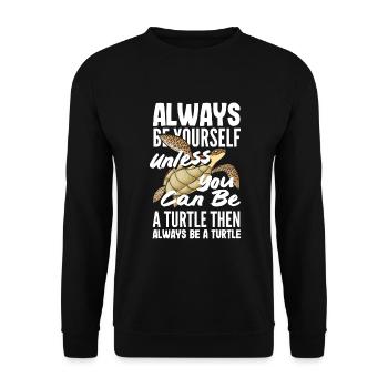 Tortue Tortue Mer Cadeau - Sweat-shirt Unisexe - noir - Devant - Alina (178cm) & Michal (187cm)