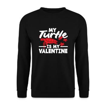 Tortue Tortue Mer Cadeau - Sweat-shirt Unisexe - noir - Devant - Alina (178cm) & Michal (187cm)