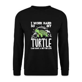 Tortue Tortue Mer Cadeau - Sweat-shirt Unisexe - noir - Devant - Alina (178cm) & Michal (187cm)