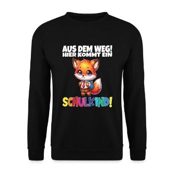 Écolier 2024 entrant à l'école - Sweat-shirt Unisexe - noir - Devant - Alina (178cm) & Michal (187cm)