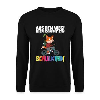 Écolier 2024 entrant à l'école - Sweat-shirt Unisexe - noir - Devant - Alina (178cm) & Michal (187cm)