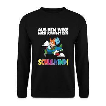 Écolier 2024 entrant à l'école - Sweat-shirt Unisexe - noir - Devant - Alina (178cm) & Michal (187cm)