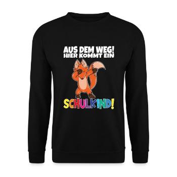 Écolier 2024 entrant à l'école - Sweat-shirt Unisexe - noir - Devant - Alina (178cm) & Michal (187cm)
