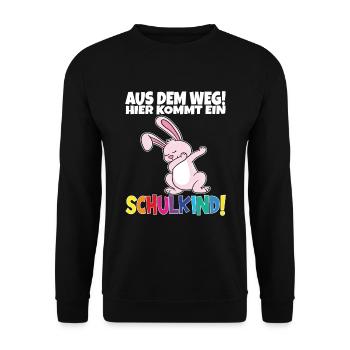 Écolier 2024 entrant à l'école - Sweat-shirt Unisexe - noir - Devant - Alina (178cm) & Michal (187cm)