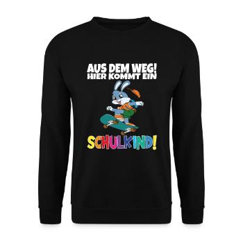 Écolier 2024 entrant à l'école - Sweat-shirt Unisexe - noir - Devant - Alina (178cm) & Michal (187cm)