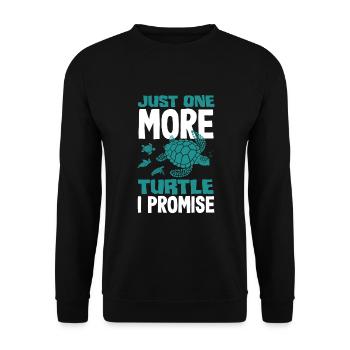 Tortue Tortue Mer Cadeau - Sweat-shirt Unisexe - noir - Devant - Alina (178cm) & Michal (187cm)