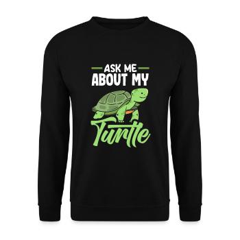 Tortue Tortue Mer Cadeau - Sweat-shirt Unisexe - noir - Devant - Alina (178cm) & Michal (187cm)