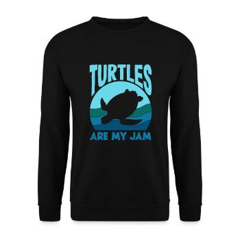 Tortue Tortue Mer Cadeau - Sweat-shirt Unisexe - noir - Devant - Alina (178cm) & Michal (187cm)