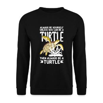 Tortue Tortue Mer Cadeau - Sweat-shirt Unisexe - noir - Devant - Alina (178cm) & Michal (187cm)