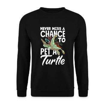 Tortue Tortue Mer Cadeau - Sweat-shirt Unisexe - noir - Devant - Alina (178cm) & Michal (187cm)