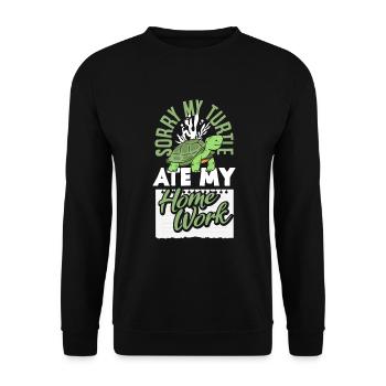 Tortue Tortue Mer Cadeau - Sweat-shirt Unisexe - noir - Devant - Alina (178cm) & Michal (187cm)