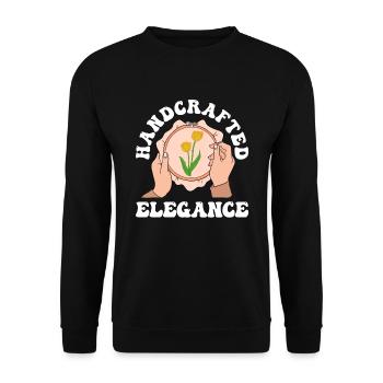 Broderie Perles Motif de broderie Point de croix - Sweat-shirt Unisexe - noir - Devant - Alina (178cm) & Michal (187cm)