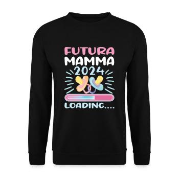 Super Mamma 2024 Loading - Unisex Sweatshirt - black - Front - Alina (178cm) & Michal (187cm)