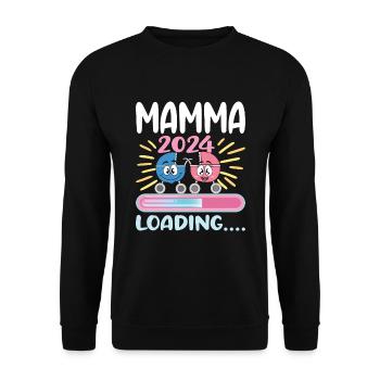 Super Mamma 2024 Loading - Unisex Sweatshirt - black - Front - Alina (178cm) & Michal (187cm)
